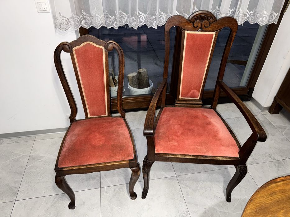 Stół owalny 140x90 wraz z 6 krzesłami