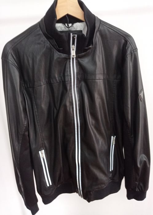 Kurtka GUESS czarna L skóra ekologiczna NOWA metka