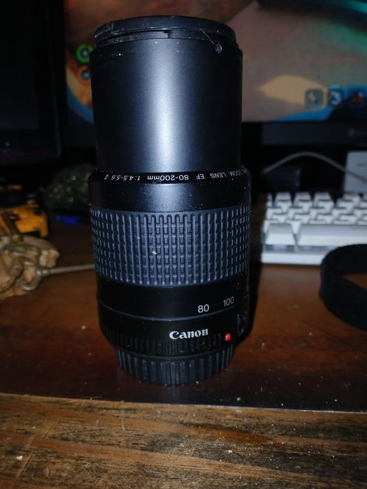 Lente de câmera fotográfica canon zoom lens ef 80-200mm
