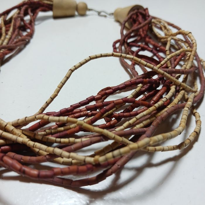 Naszyjnik drewniany damski