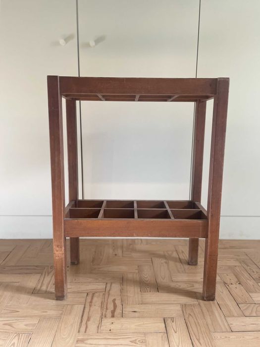 Móvel vintage expositor/organizador de rolos - armazenamento vertical