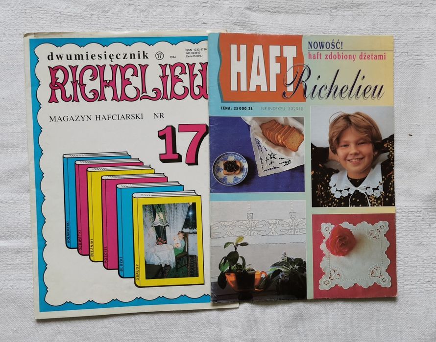 Haft Richelieu z wykrojami.