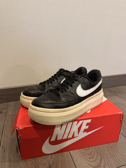 Nike, Кеды, кожа, оригинал, черный