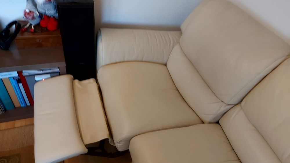 Narożnik skora naturalna, gruba,, skórzany, 2x relax, duzy.