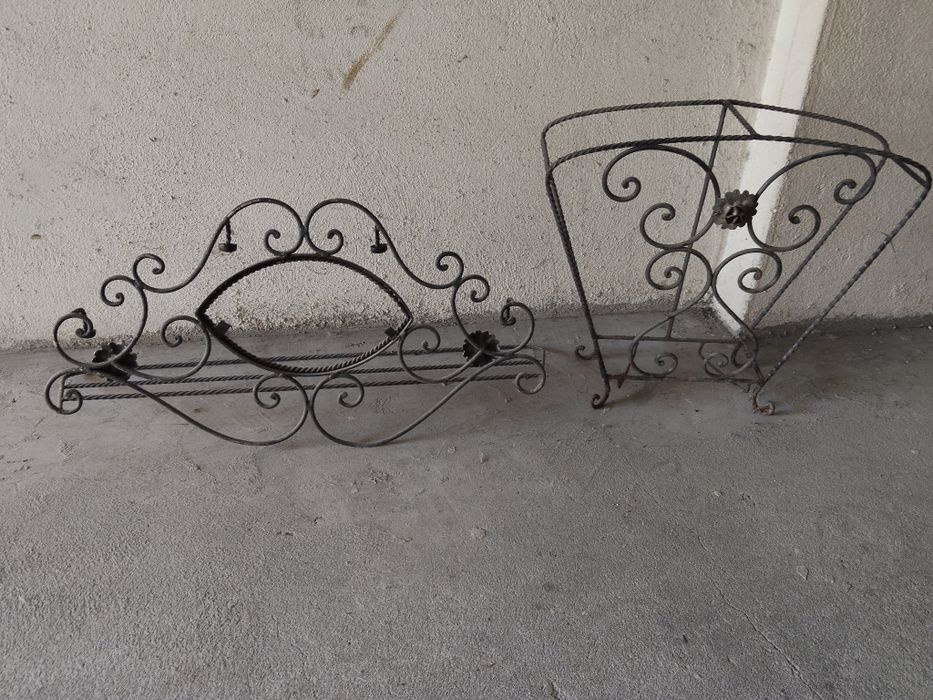 Conjunto cabide e porta guarda-chuvas antigo