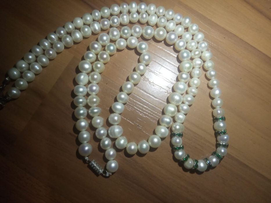 Бусы из натуральной речного жемчуга, нитка жемчуга