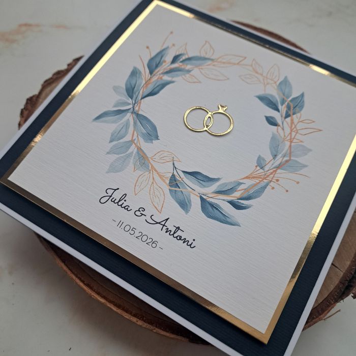 Personalizowana kartka ślubna, elegancka