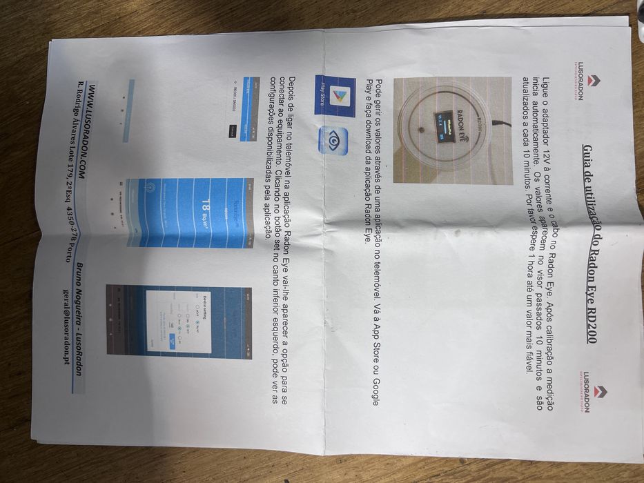 Detetor radão inteligente de alta sensibilidade RadonEye - Novo