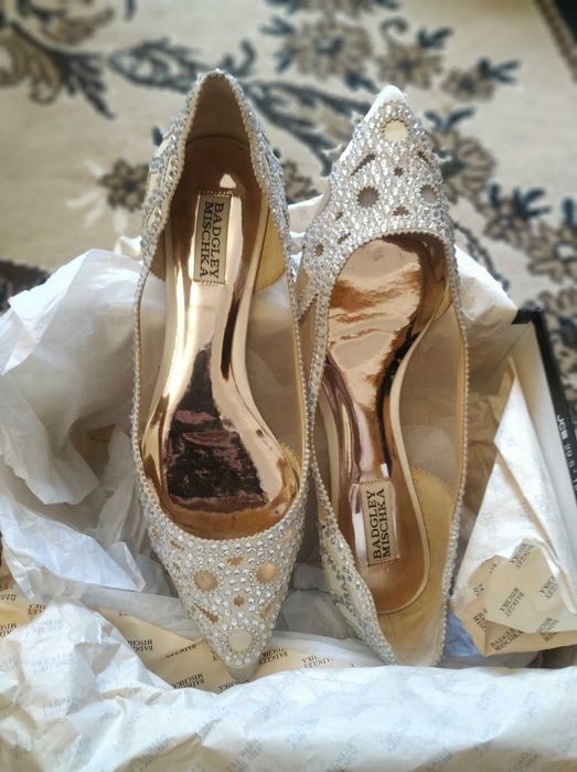Свадебные женские туфли на плоской подошве Badgley Mischka, цвет слоно