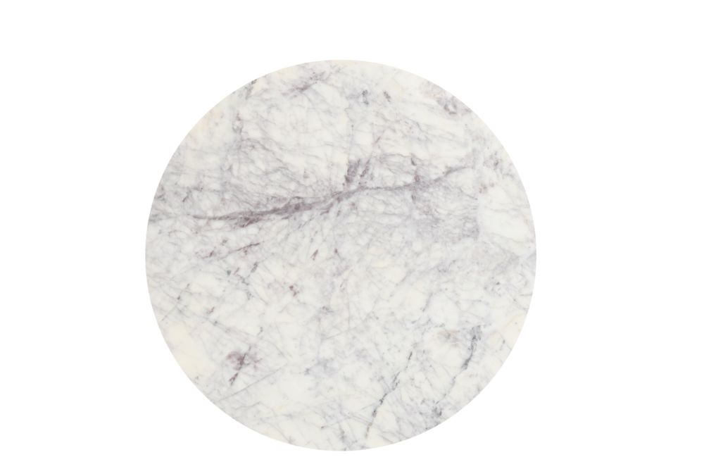 Stolik okrągły z marmuru z ażurową drewnianą podstawą - 4 warianty