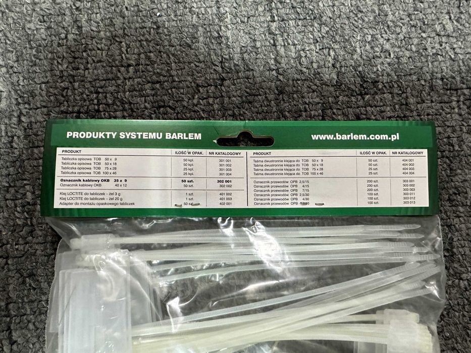 Oznaczniki kablowe OKB 35x9 Barlem 400 szt.