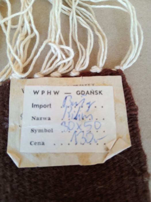 Kilim wełniany import Bułgaria PRL, Rzutnik, Bieżnik na stół NOWY