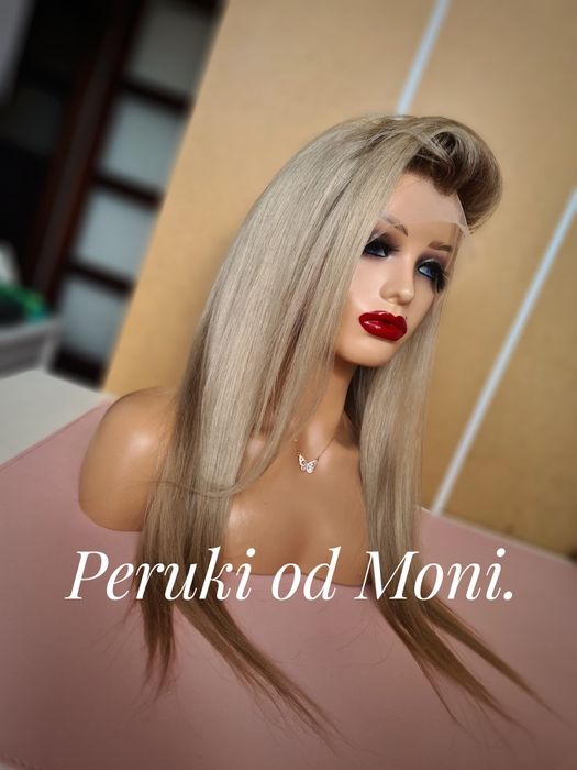 Peruka naturalna piękny blond