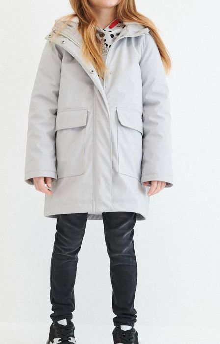 Reserved - Gumowany Płaszcz Jasny Szary