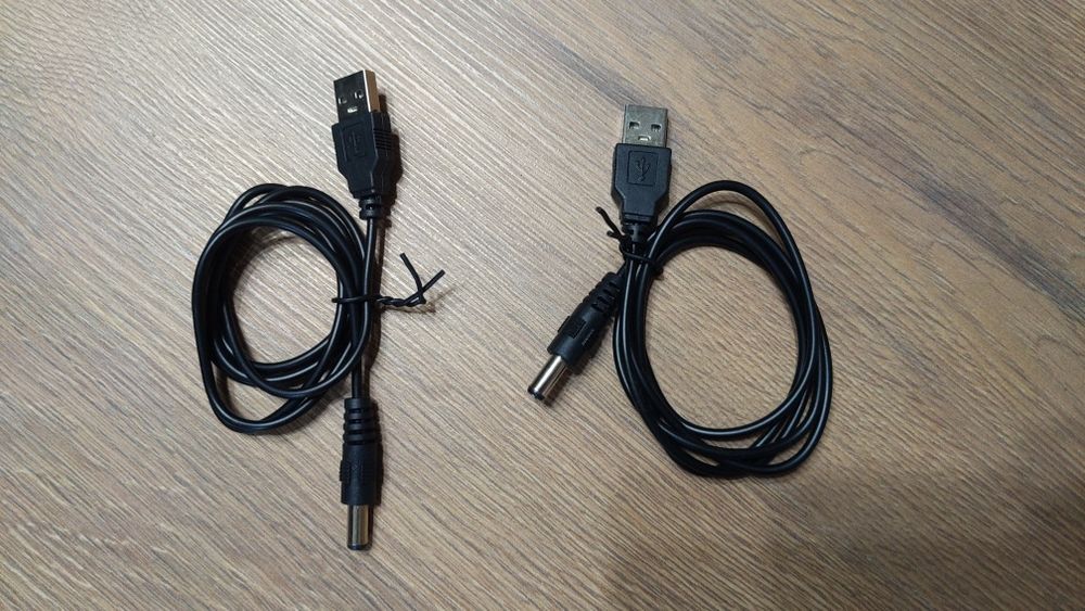 Кабель для роутера від павербанка на 5V, DC 2.1x5.5mm, USB 5V->5V