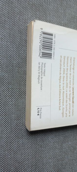 Eldorado, de Laurent Gaudé. Excelente condição. Em francês.