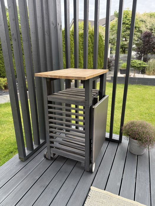 Stolik na kółkach z blatem - pod piec pizza