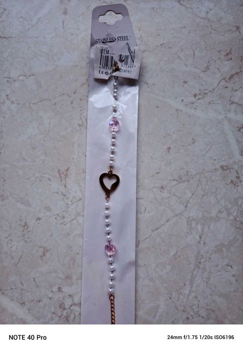 Bransoletka z sercem.