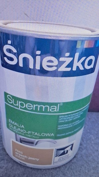 Śnieżka emalia połysk jasny orzech