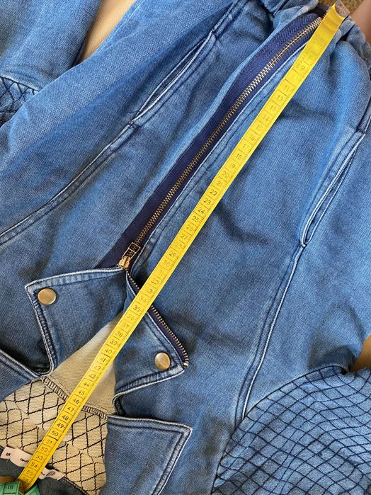 Kurtka typu jeans bomberka jesienna dzinsowa