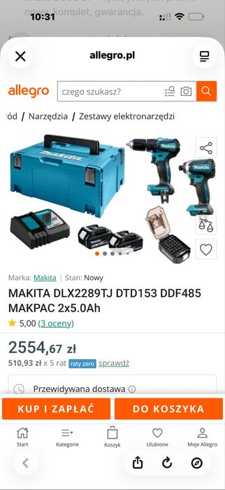 Makita DLX2289TJ 18V Li-Ion Zestaw
