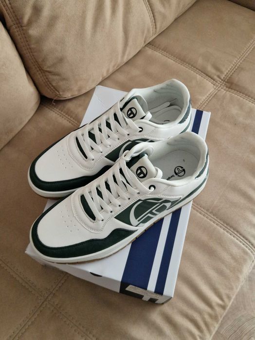 Кеди Sergio Tacchini біло-зелені,кросівки Sergio Tacchini stm516233-15