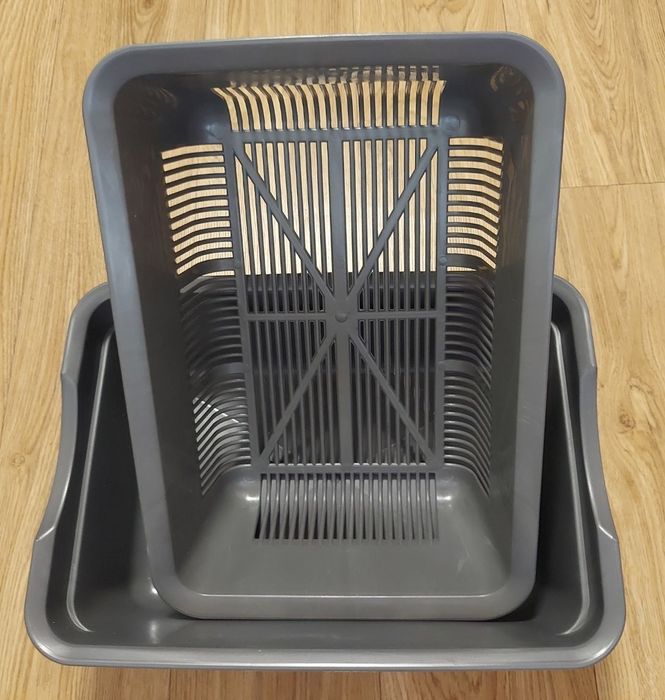 Туалет глубокий для котов с сеткой