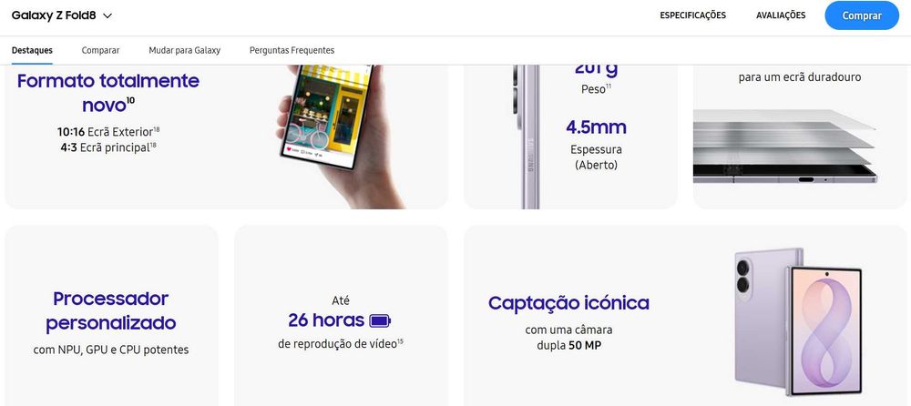 VENDO NOVO - Telemóvel Z Folder 8