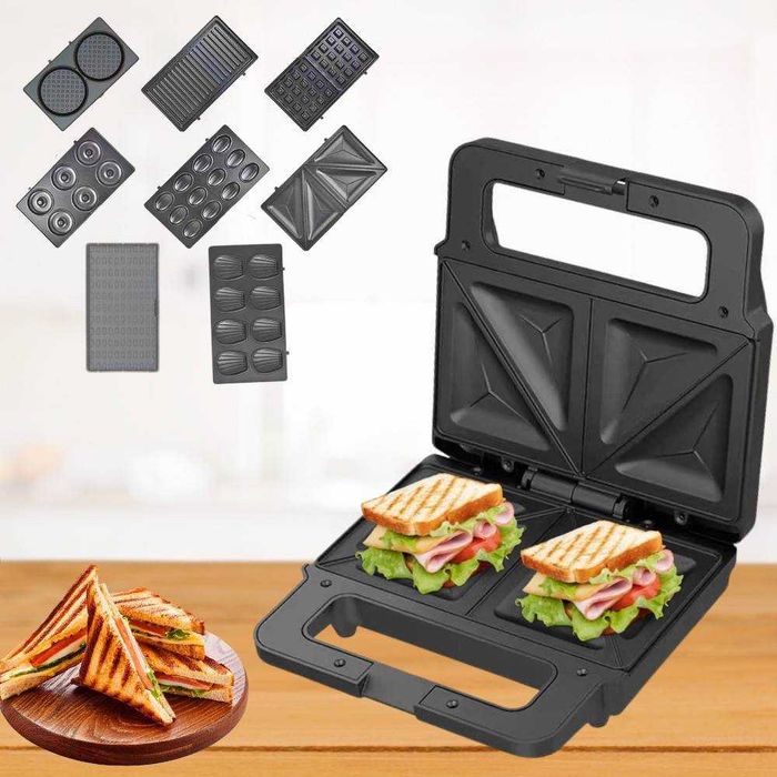 Вафельниця 8в1 Zepline ZP-808 2200W Бутербродниця зі змінними панелями