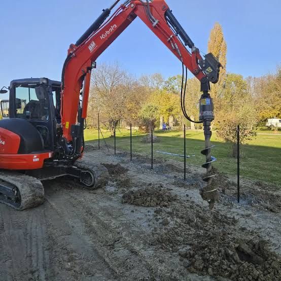 Услуги Мини-экскаватора и Гидробура | Бурение отверстий под забор