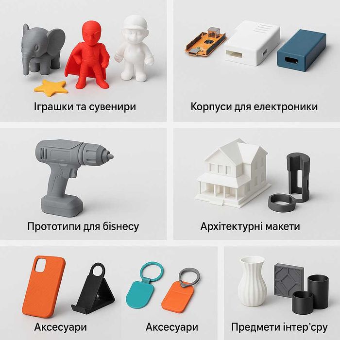 Послуги 3D друку на принтере Bambu Lab, пластиком  PETG