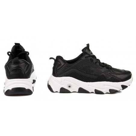 Sportowe sneakersy na grubej podeszwie czarne r 40