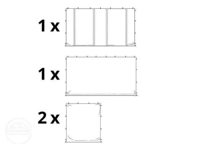 3x6 m Namiot Ekspresowy, schowek, ogrodowy Alu40mm,4ściany, biały