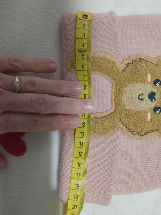 Uroczy komplecik czapka i komin dla dziewczynki ELOY