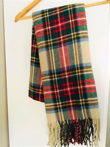 Cachecol xadrez lã El corte Inglês