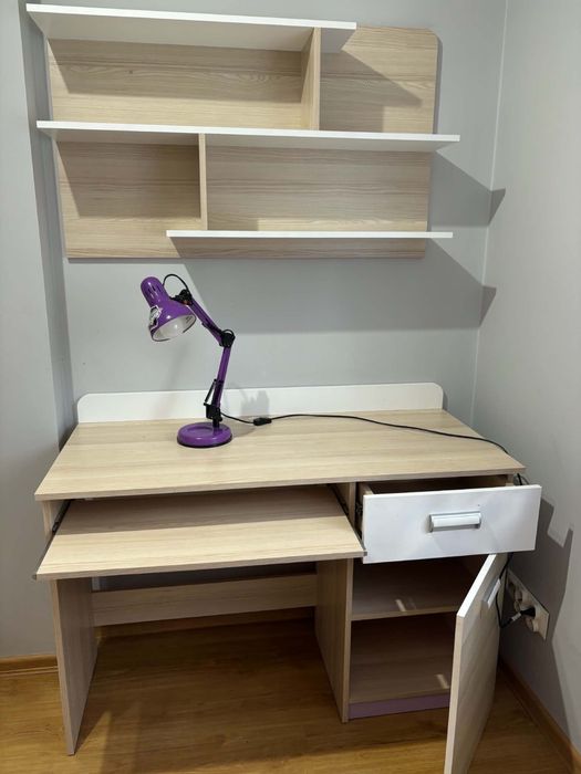 Biurko i półka KOMPLET (lampka gratis)