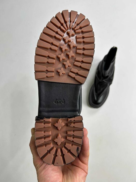 424 MARATHON BOOT back zip черевики чоботи чорні ботинки черные black