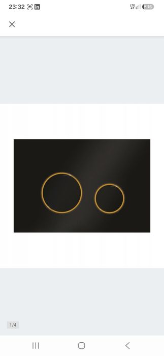 Przycisk Spłukujący WC Ravak Circle Czarno Złoty