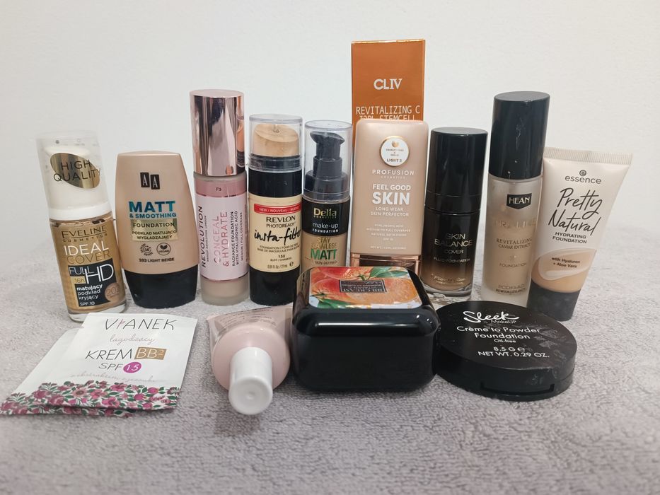 Zestaw podkładów sleek cliv revolution revlon hean profusion essence