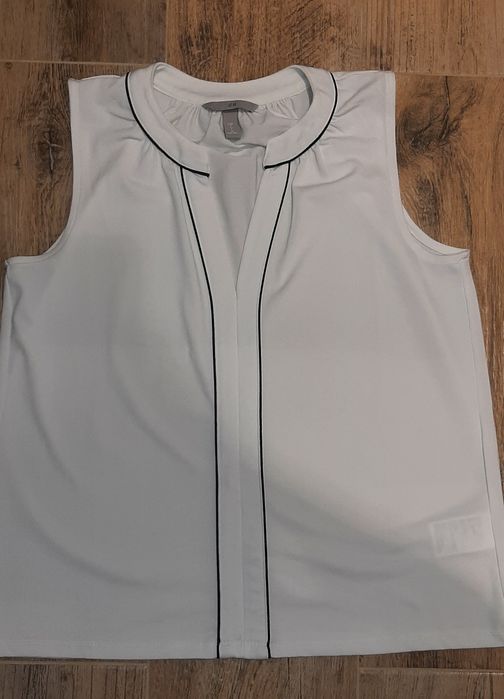 Bluzka H&M luźny krój kolor szampanski