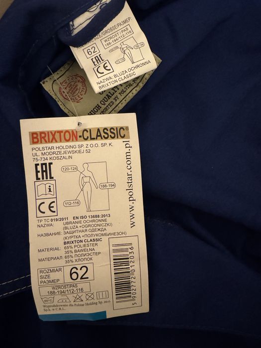 Nowa POLSTAR Bluza Robocza Brixton Classic r.62