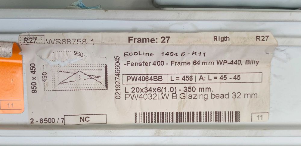 NOWE okno plastikowe PCV 100x50  95 x 45 3 szyby białe