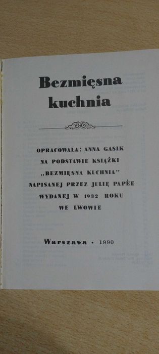 Bezmięsna kuchnia.