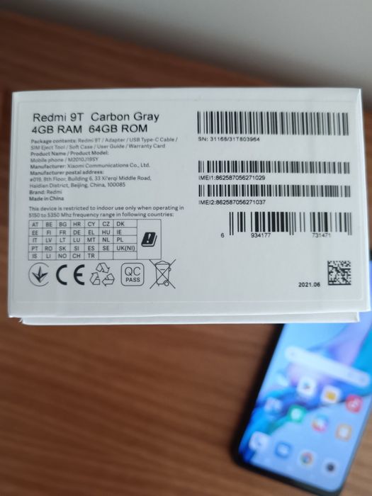 Telemóvel Xiaomi Redmi 9T