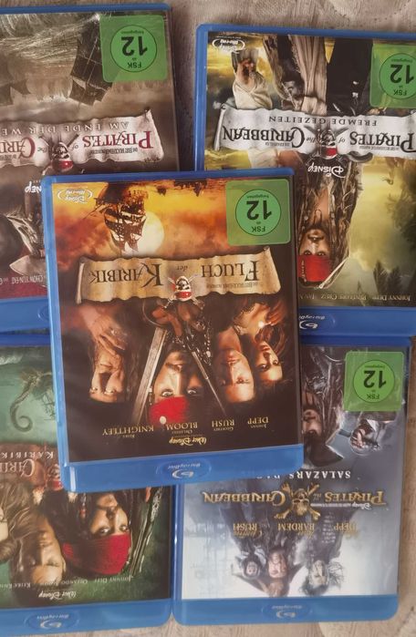 Piratas das caraibas coleção 5 filmes blu-ray sem legendas em pt