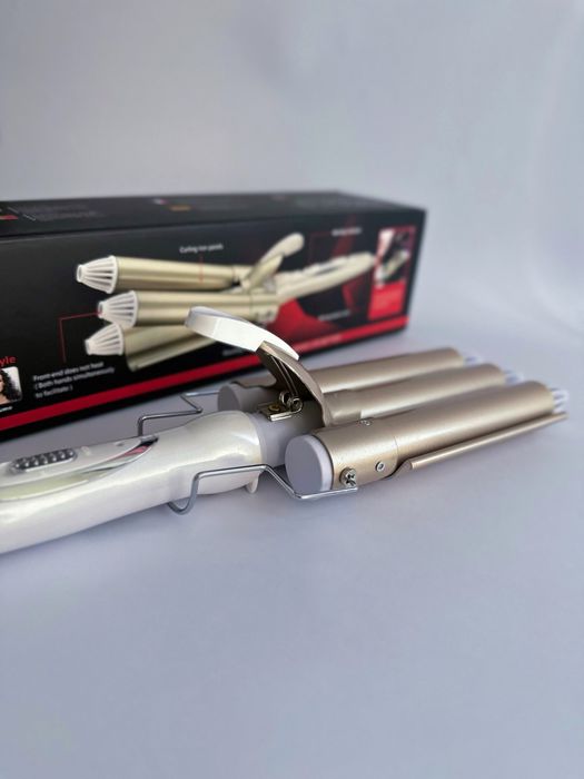 Потрійна плойка GEMEI, утюжок