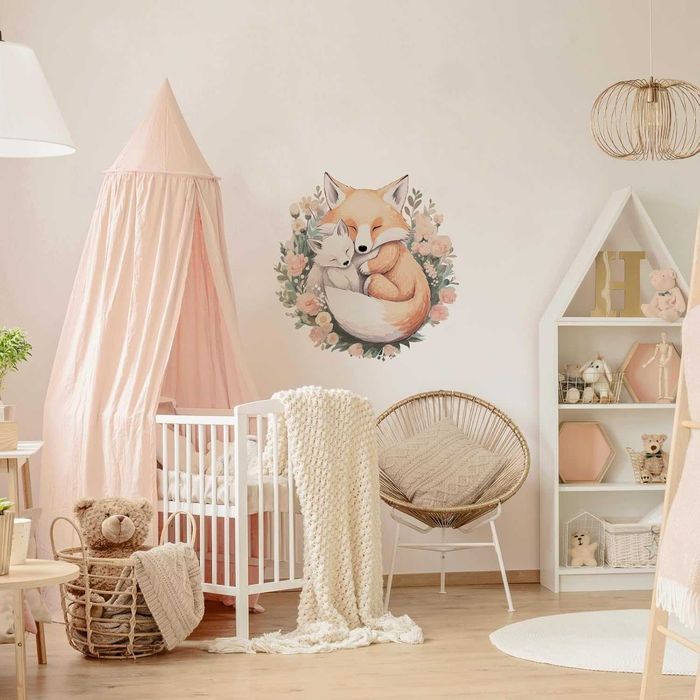 Naklejka na ścianę do pokoju dziecka Mama Lis