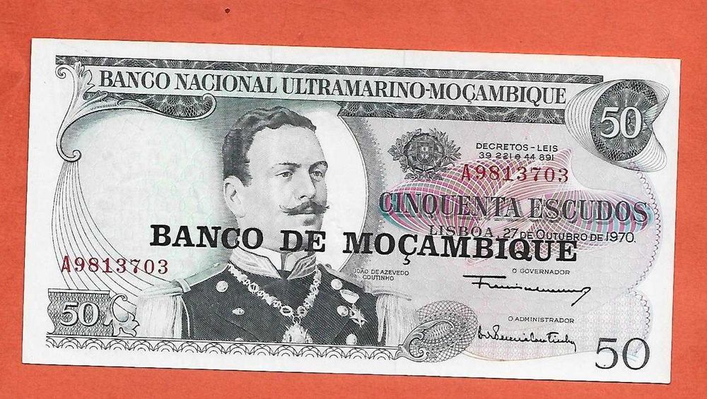 Moçambique Nota 50$00 1970