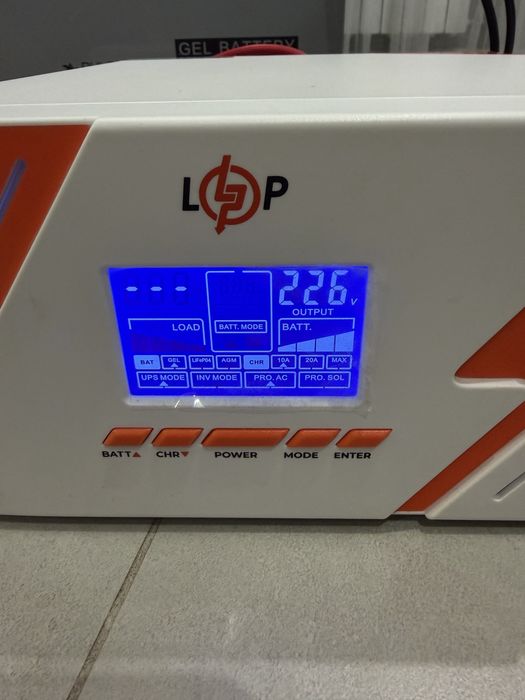 ДБЖ з правильною синусоїдою 12V LPM-PSW-1500VA (1050Вт) White