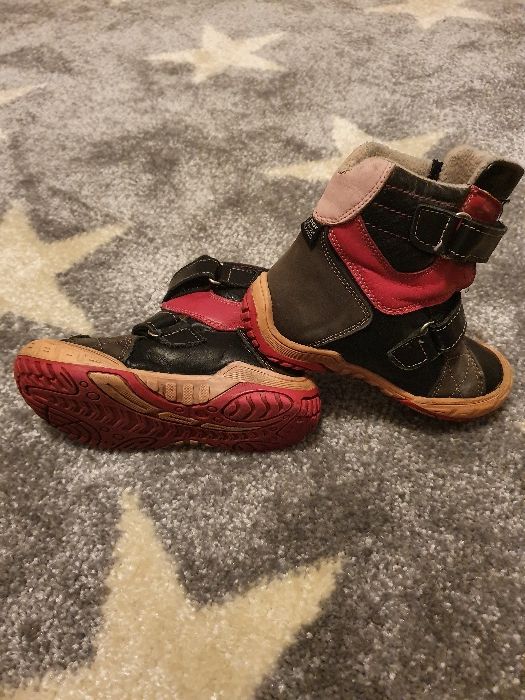 Kozaki r. 26 skórzane dziewczęce